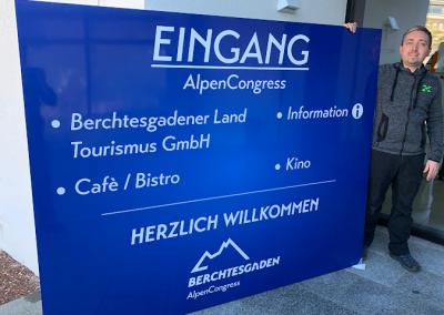 Beschilderung Alpencongress Berchtesgaden