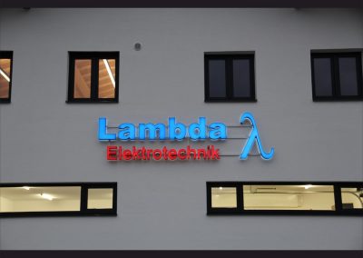 Lichtwerbeanlage Lambda Elektrotechnik